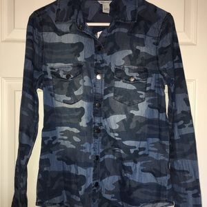 Forever 21 Camo Denim Shirt
